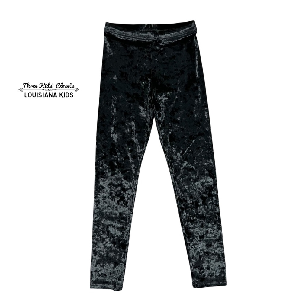 Old Navy M (8) Black Velour Leggings